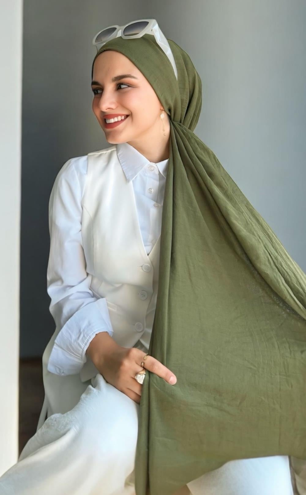 Dubai Pamuk Şal Haki