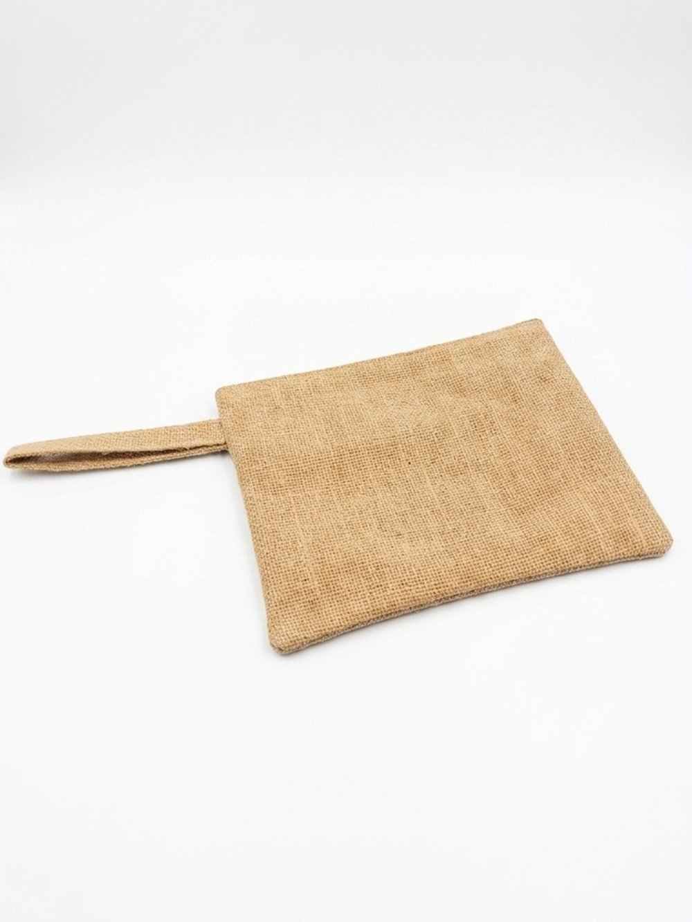 Kadın Jüt Hasır Kumaş Fermuarlı Portföy Clutch El Çantası