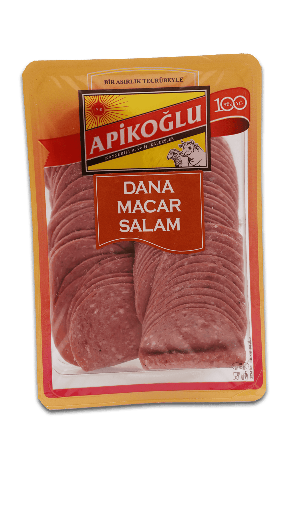 Apikoğlu Beef Hungarian Salami Sliced 250 Gm