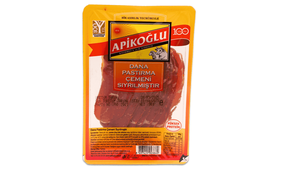 Apikoğlu Sliced Pastrami Without Fenugreek 90 Gm