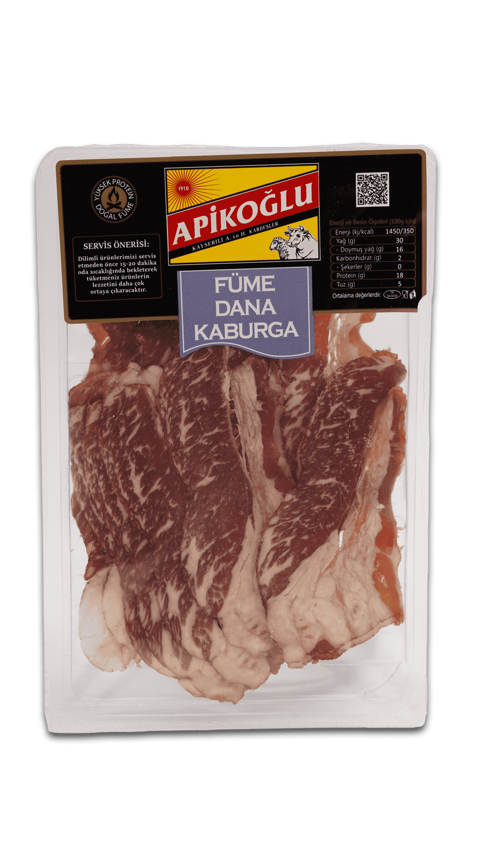 Apikoğlu Smoked Beef Ribs Sliced Meat 70 G