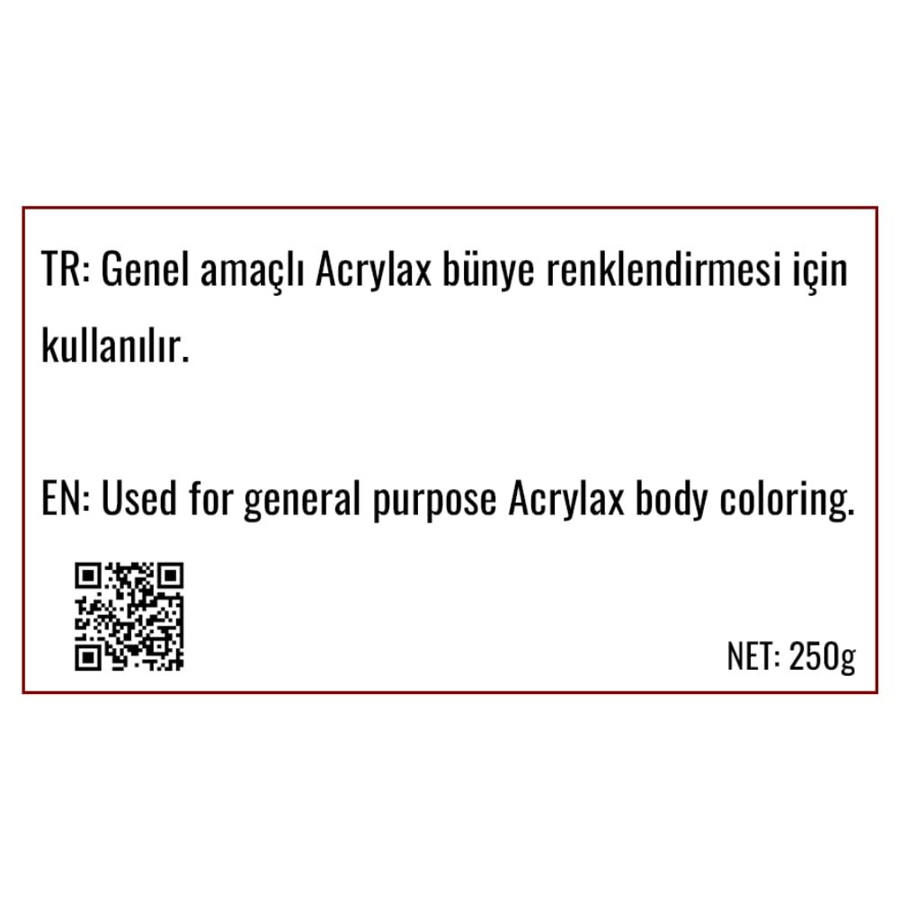 ABC-300 Orange Su Bazlı Reçinelerle Uyumlu Acrylax Turuncu Toz Pigment 250 g - 1522553002