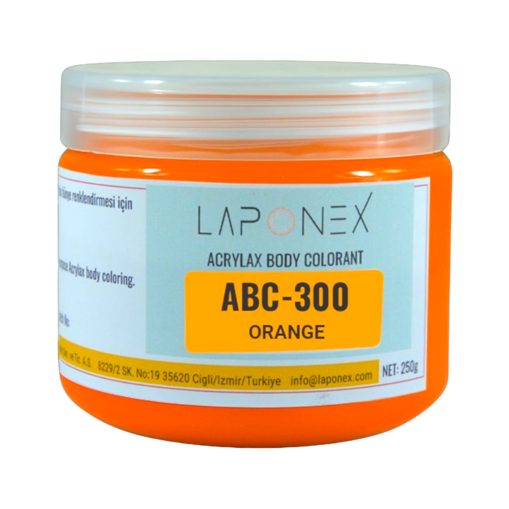 ABC-300 Orange Su Bazlı Reçinelerle Uyumlu Acrylax Turuncu Toz Pigment 250 g - 1522553002