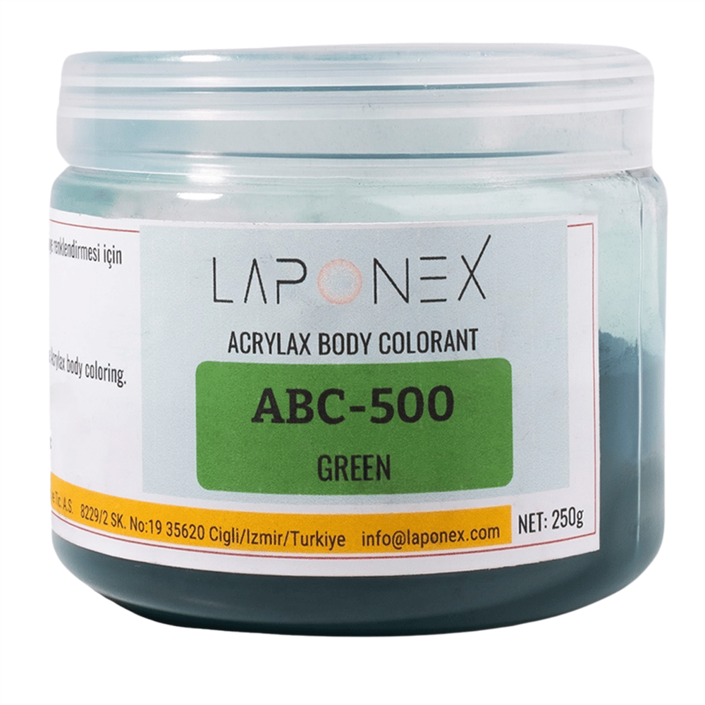 ABC-500 Green Su Bazlı Reçinelerle Uyumlu Acrylax Yeşil Toz Pigment 250 g - 1522555002