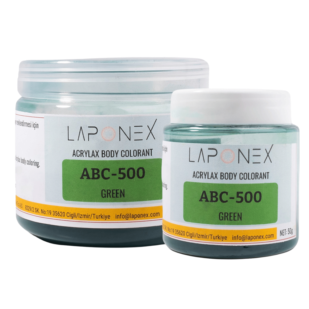 ABC-500 Green Su Bazlı Reçinelerle Uyumlu Acrylax Yeşil Toz Pigment 250 g - 1522555002