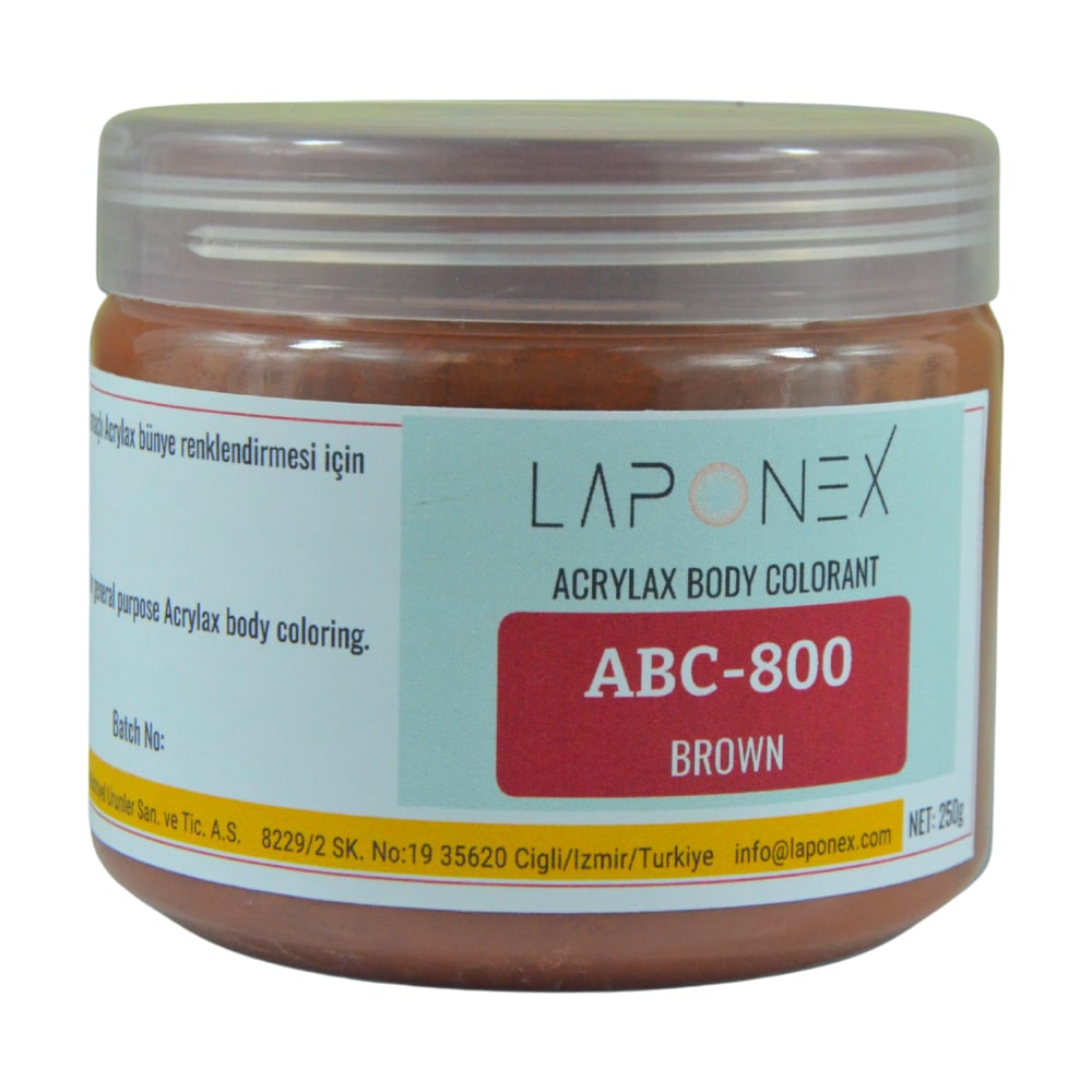 ABC-800 Brown Su Bazlı Reçinelerle Uyumlu Acrylax Kahverengi Toz Pigment 250 g - 1522558002
