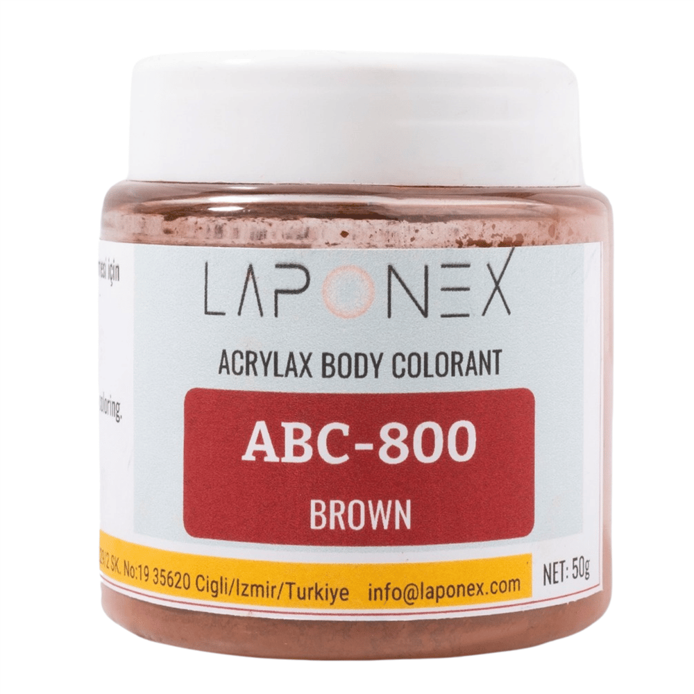ABC-800 Brown Su Bazlı Reçinelerle Uyumlu Acrylax Kahverengi Toz Pigment 50 g - 1522558001