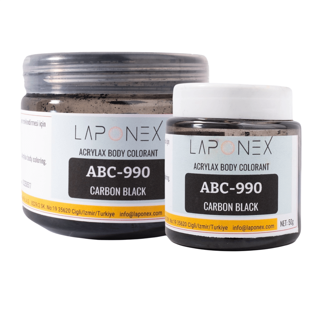 ABC-990 Carbon Black Su Bazlı Reçinelerle Uyumlu Acrylax Karbon Siyah Toz Pigment 40 g - 1522559901