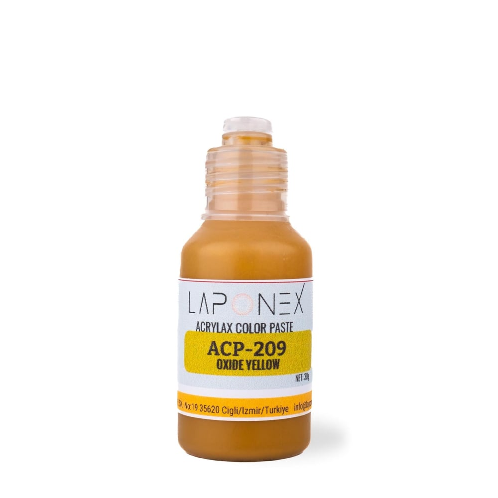 ACP-209 Oxide Yellow Su Bazlı Reçinelerle Uyumlu Yoğun Pigmentli Oksit Sarı Renk Pastası 30 g - 1522512091