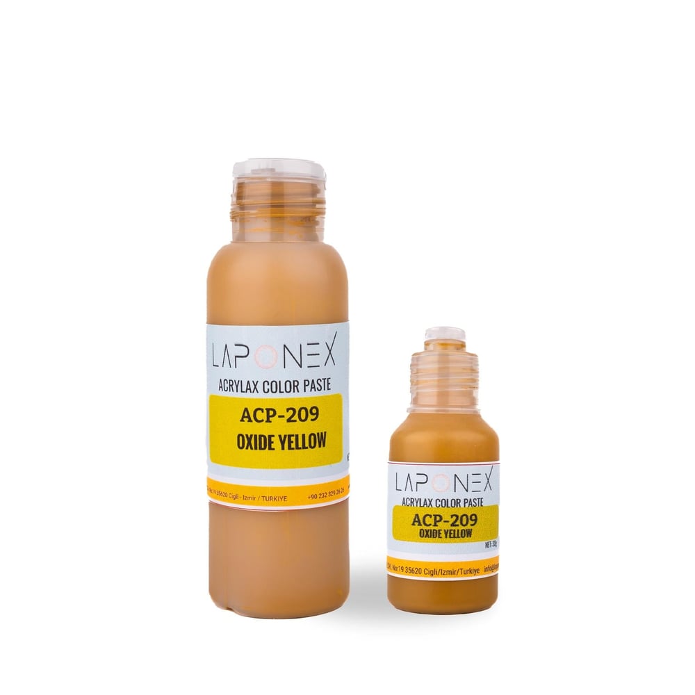 ACP-209 Oxide Yellow Su Bazlı Reçinelerle Uyumlu Yoğun Pigmentli Oksit Sarı Renk Pastası 100 g - 1522512092
