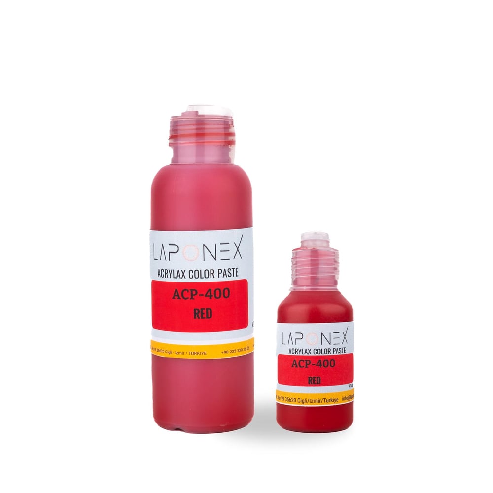 ACP-400 Red Su Bazlı Reçinelerle Uyumlu Yoğun Pigmentli Kırmızı Renk Pastası 100 g - 1522514002