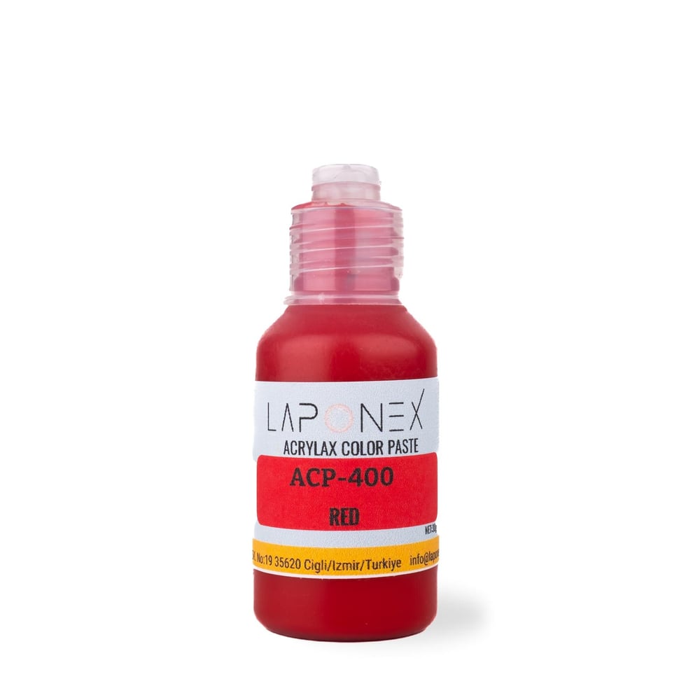 ACP-400 Red Su Bazlı Reçinelerle Uyumlu Yoğun Pigmentli Kırmızı Renk Pastası 30 g - 1522514001