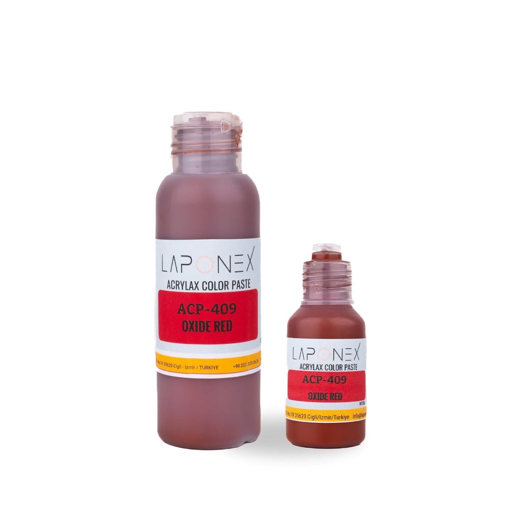 ACP-409 Oxide Red Su Bazlı Reçinelerle Uyumlu Yoğun Pigmentli Oksit Kırmızı Renk Pastası 30 g - 1522514091