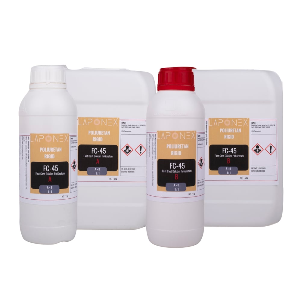 FC-45 Fast Cast Polyurethane Rigid Hızlı Kürlenen Sert Döküm Poliüretan Reçine A+B 2 kg - 1522513009