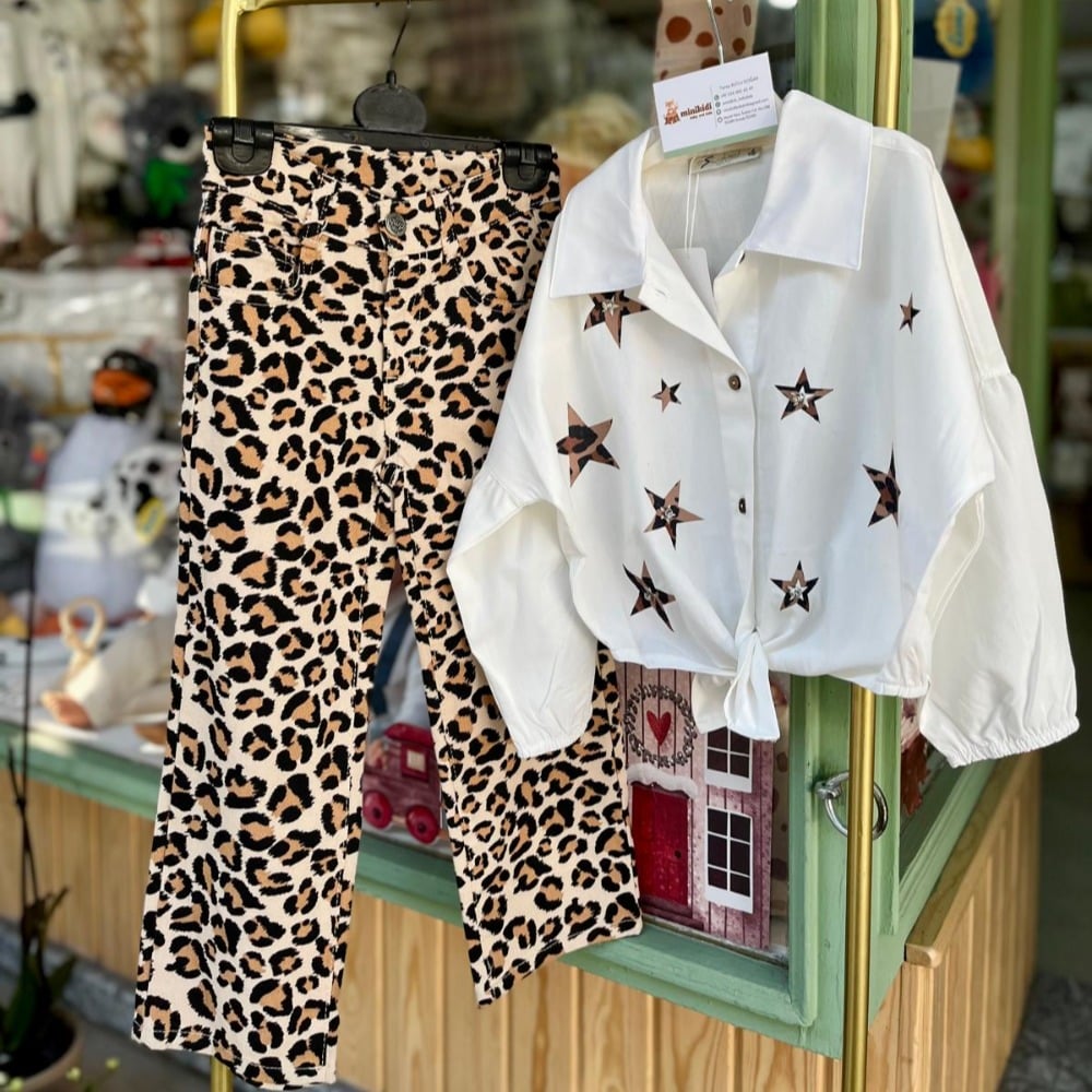 Pantolon Leopar Gömlek Takım