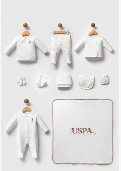 US POLO Unısex Bebek Beyaz Hastane Çıkışı 