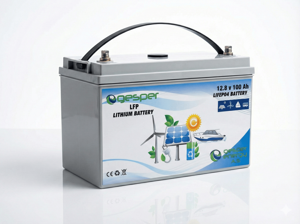 Gesper Energy 12V-100Ah LiFePO4 Batarya