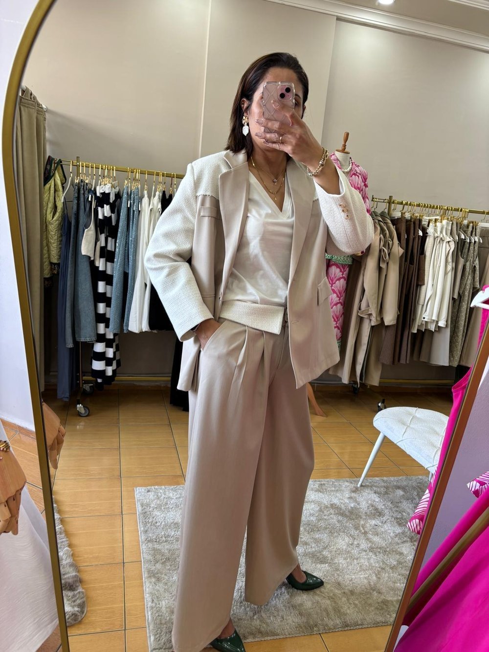 KREM BLAZER CEKET