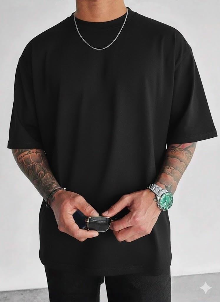 Evo Desenli Japon Stil Unisex Oversize Tişört - Premium Süprem Kumaş - Siyah Car Design