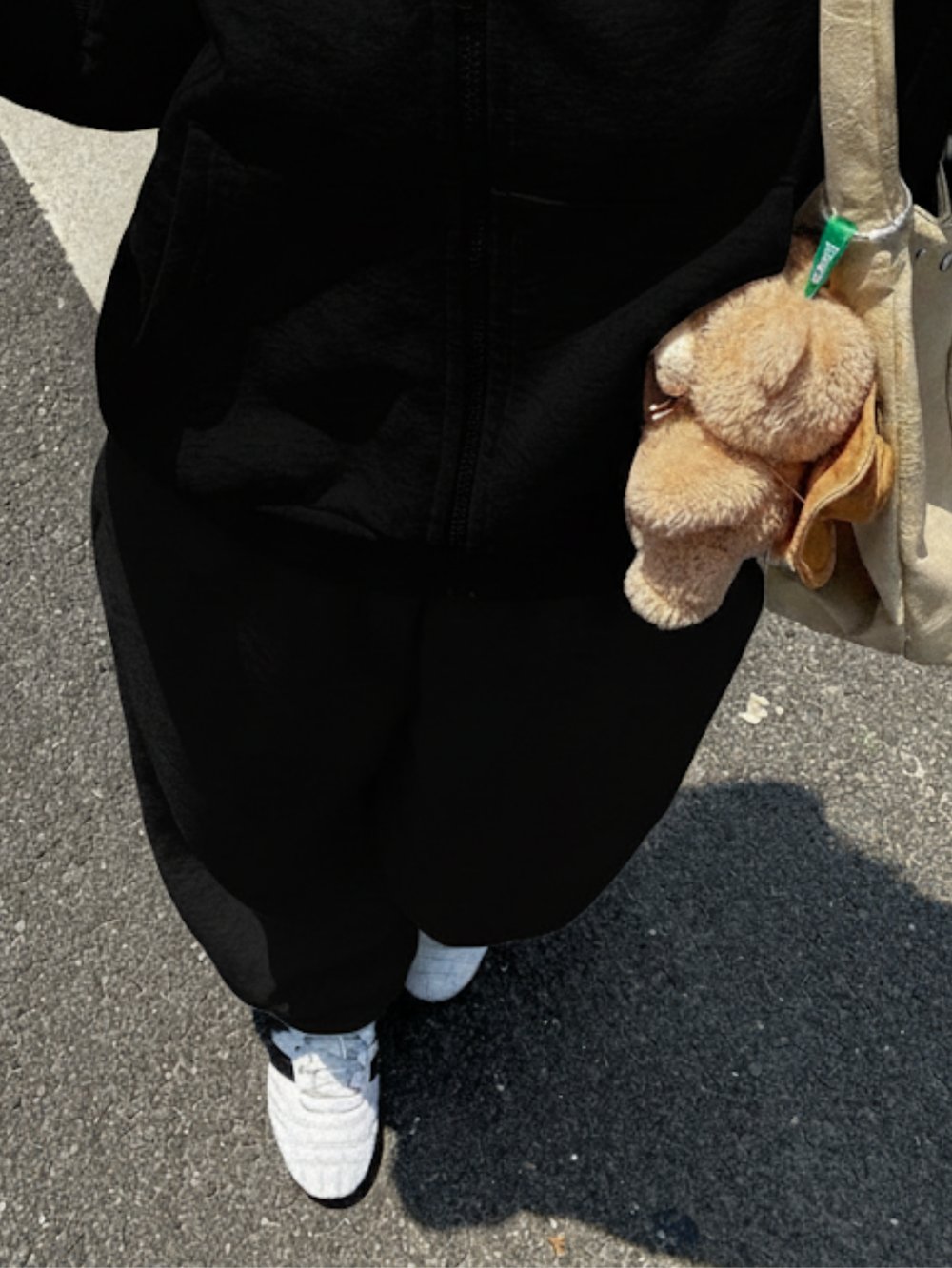Kadın Siyah Eşofman Altı Bol Paça Oversize Jogger Pantolon Yüksek Bel Rahat Kalıp Günlük Spor Alt