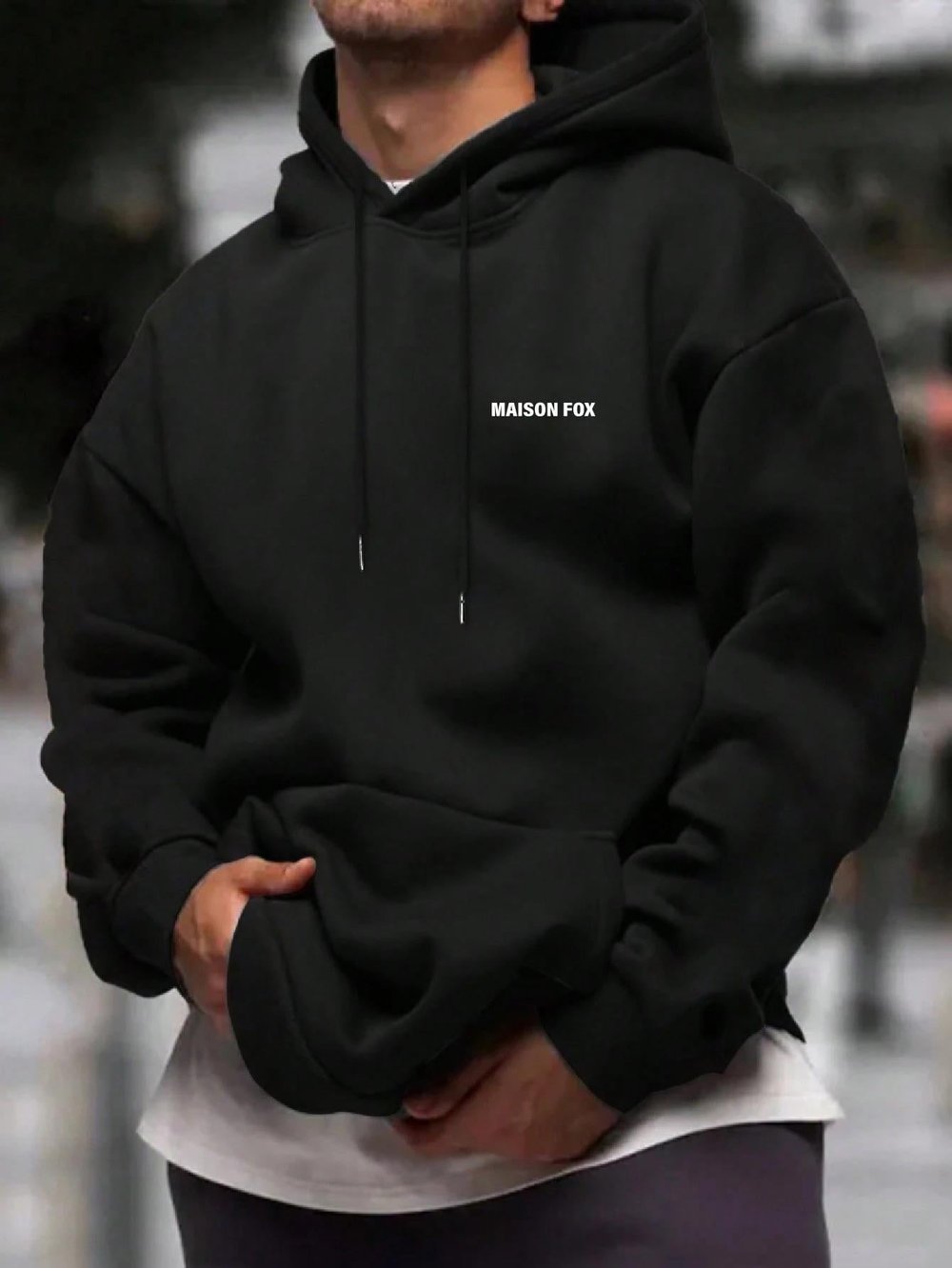 Oversize Geniş Kesim  Kapüşonlu Sweatshirt – GTA San Andreas Kapak Tasarımlı Siyah Hoodie