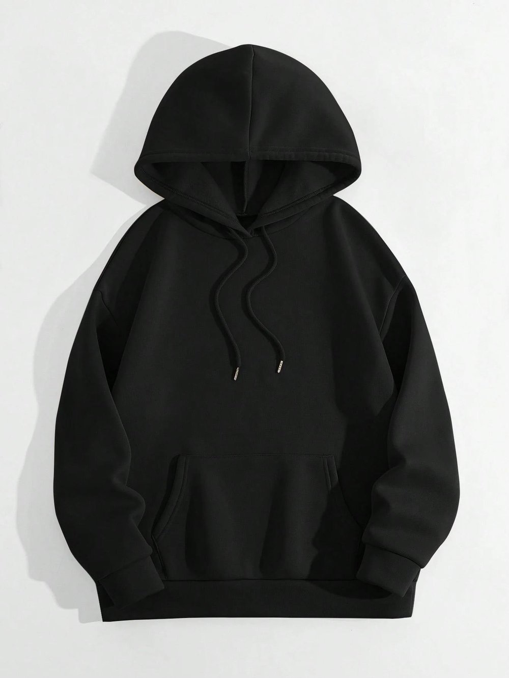Premium Kalite | Şardonlu İçi Yumuşak %100 Pamuk Kapüşonlu | Taş Dizimli Unisex Siyah Oversize Hoodie Sweatshirt
