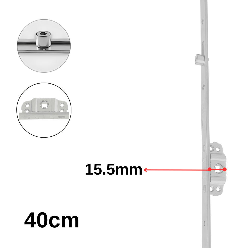 Endow 15 mm Göbek 40 cm Tek Açılım Pvc Pimapen Pencere İspanyoleti TKA 400-6000