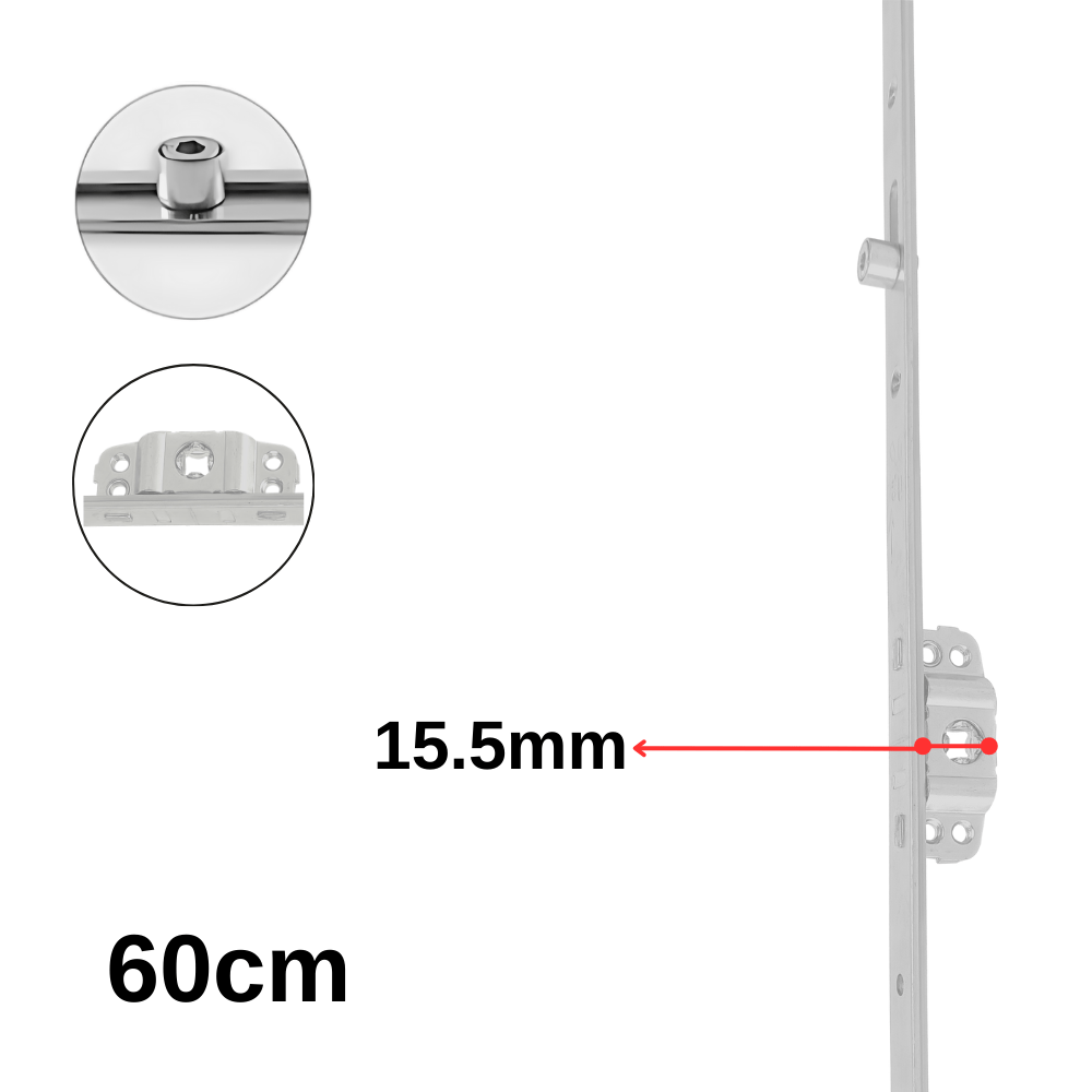 Endow 15 mm Göbek 60 cm Tek Açılım Pvc Pimapen Pencere İspanyoleti TKA 600-800