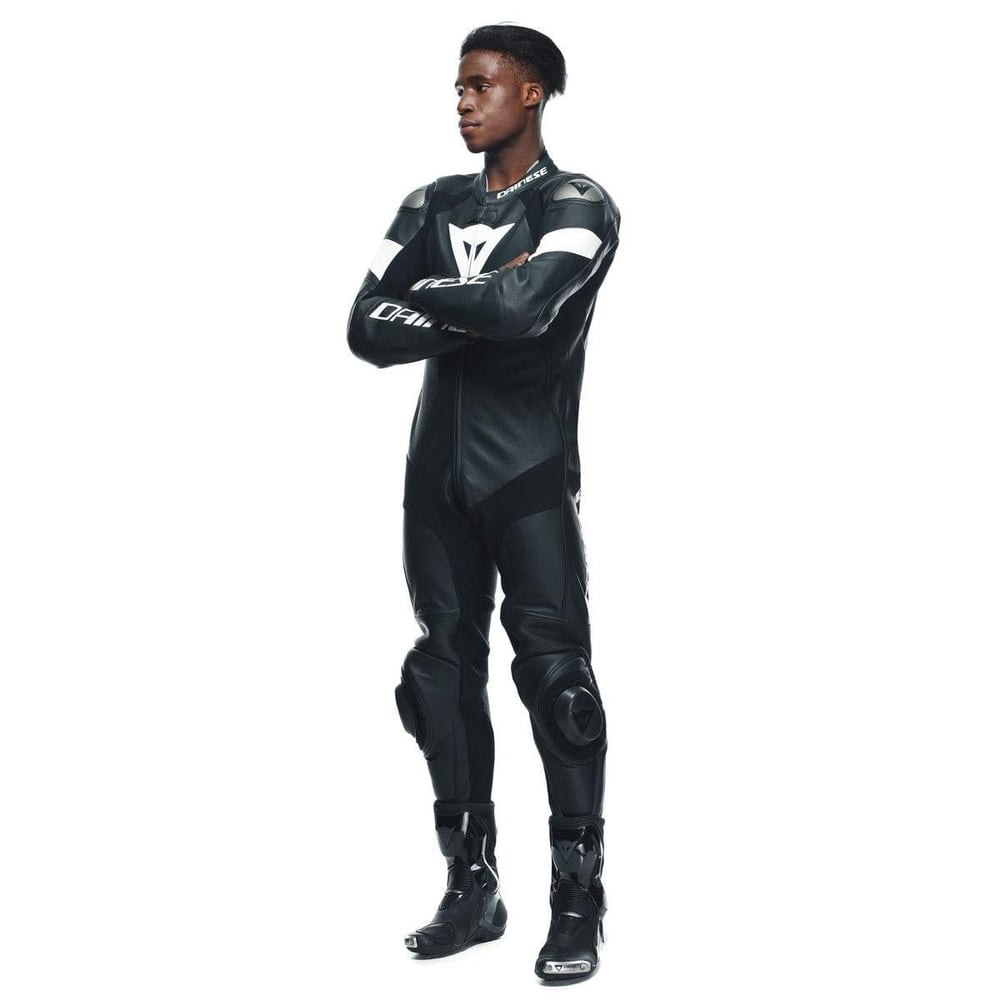 Dainese Tosa Leather Suit Perf. Black White Tulum
