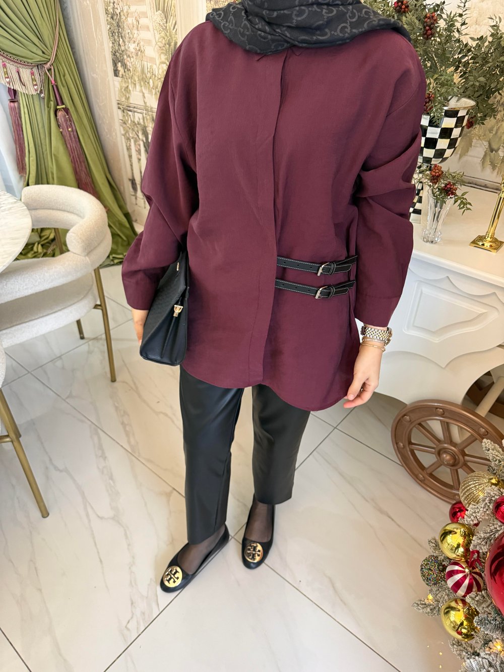 Linay Gömlek | Bordo