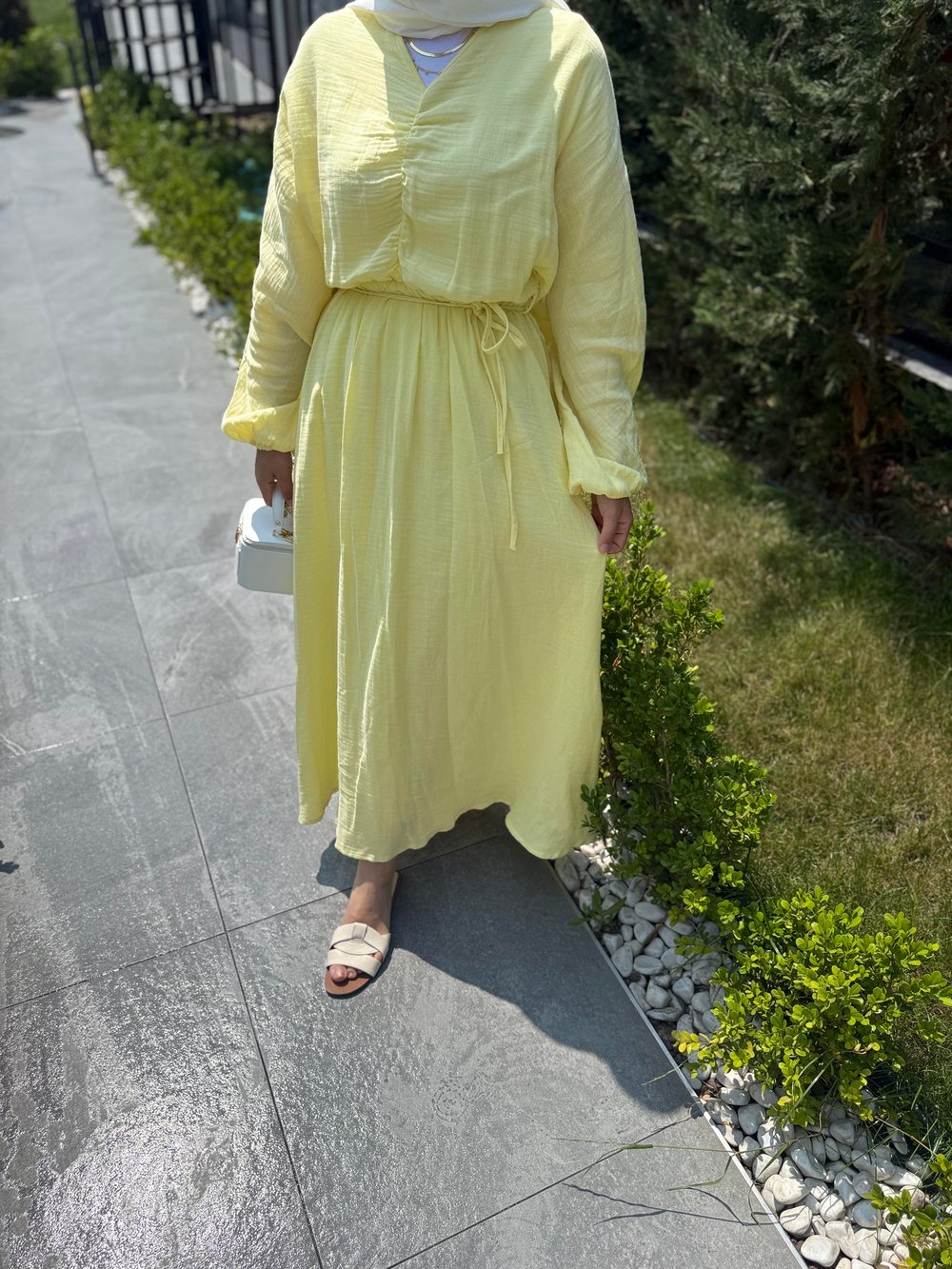 Müslin Elbise Sarı