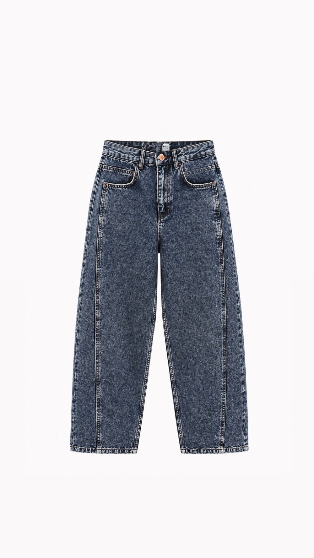 RETRO DİKİŞ DETAYLI WİDE LEG JEAN