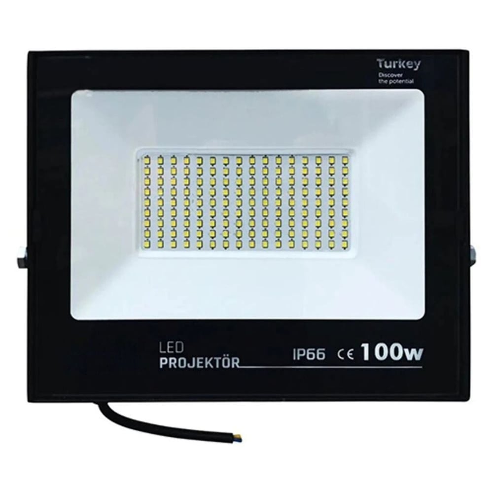 100W LED Projektör - Profesyonel IP66 Su Geçirmez Dış Mekan Aydınlatması, Yüksek Lümenli Şantiye Tipi Tasarruflu Bahçe ve Park Sel Armatürü