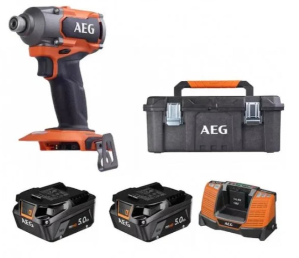 AEG BSS 18C3B3-502 18V 5.0Ah Çift Akülü Kömürsüz Darbeli Vidalama