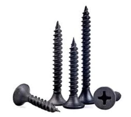 AKDENİZ Sivri Uçlu Alçıpan Vidası 3.5x45 mm 500lü Paket - Profesyonel Siyah Fosfat Kaplı Kuru Duvar Vidası, Yüksek Delme Mukavemetli Şantiye Tipi Alçıpan Vidası