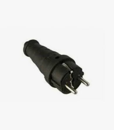 ARSTECH 505450 Monofaze Kauçuk Erkek Fiş (1x16A) - Profesyonel Darbeye ve Suya Dayanıklı IP44 Şantiye Tipi Endüstriyel Fiş