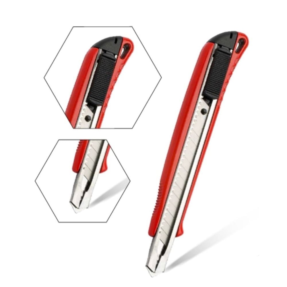 ARSTECH ARS100208 Metal Gövdeli Maket Bıçağı 9 MM (5112) - Hassas Kesim ve Grafik Tipi Emniyetli Kilitli Falçata