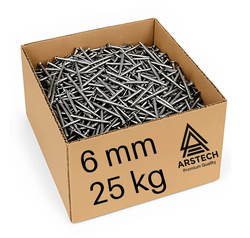 ARSTECH İnşaat Çivisi 60 mm 6'lık - Profesyonel Standart Kalıp, Döşeme ve Ahşap Konstrüksiyon Çivisi
