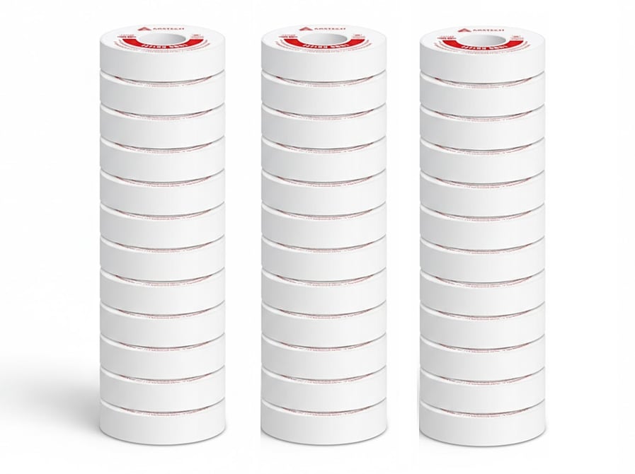 ARSTECH Teflon Bandı 12 mm x 10 mt 0.25 gr - Profesyonel Sızdırmazlık Diş Macunu ve Sıhhi Tesisat PTFE Bandı