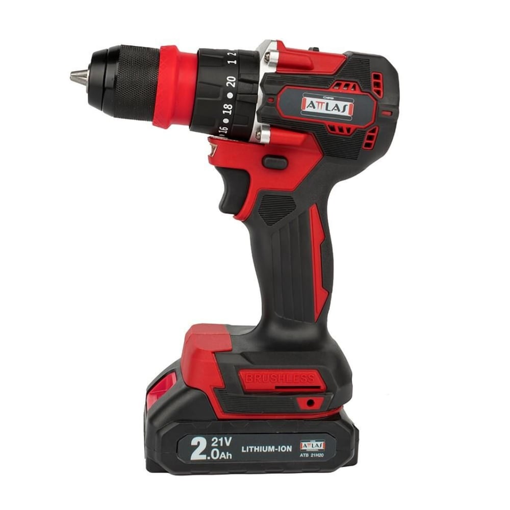 ATTLAS ATB 21 BLPDX-202C Kömürsüz 2x2.0Ah Çift Akülü Darbeli Matkap (A0104098)