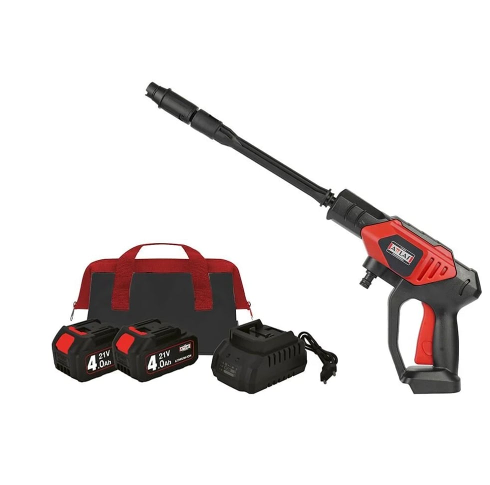 ATTLAS ATB21 HPW-402C 21V 2x4.0Ah Çift Akülü Basınçlı Tabanca Yıkama Makinesi
