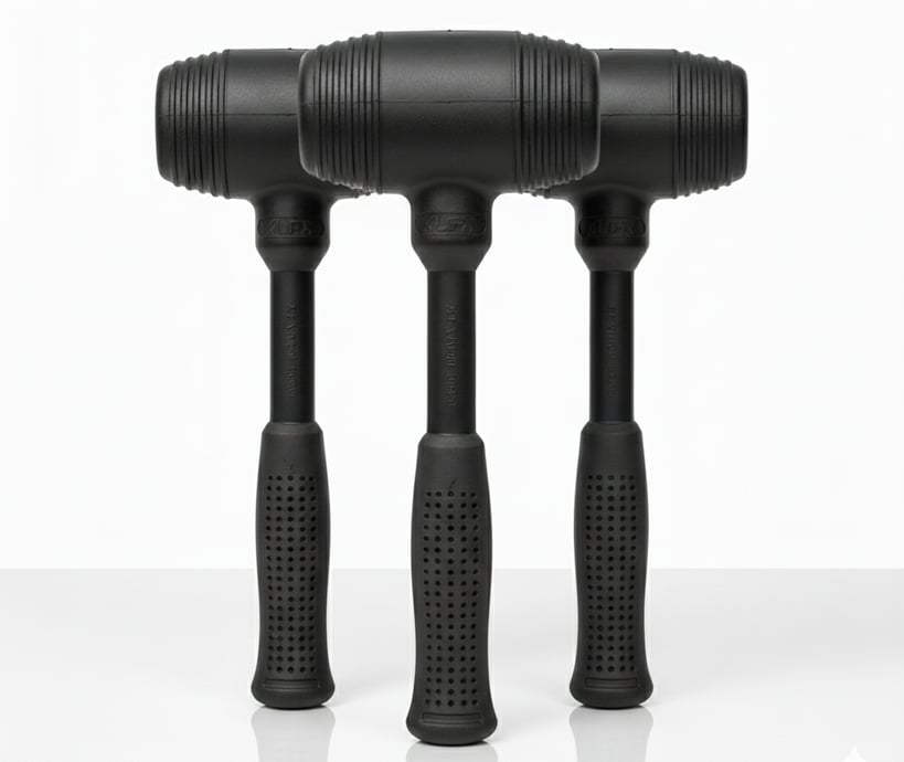 ELTOS Ergonomik Lastik Tokmak 50 MM - Seramik, Granit, Fayans ve Hassas Parke Döşeme Tipi Geri Tepmesiz Kauçuk Çekiç