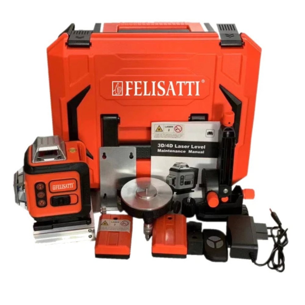 FELISATTI TY1-16 Çizgili Lazer Hizalama - 3D 360 Derece Profesyonel Nivelman Terazi