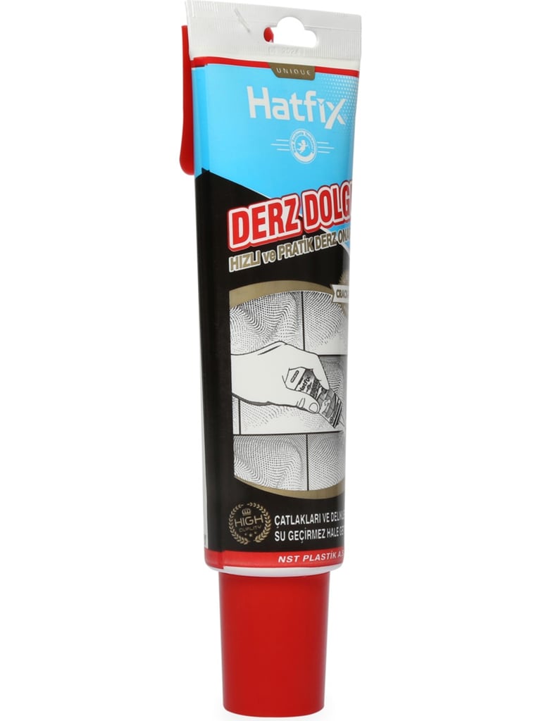HATFIX Hazır Derz Dolgu 400 gr - Profesyonel Su Geçirmez Çatlamayan Beyaz Fayans Seramik Arası Derz Tamir Macunu