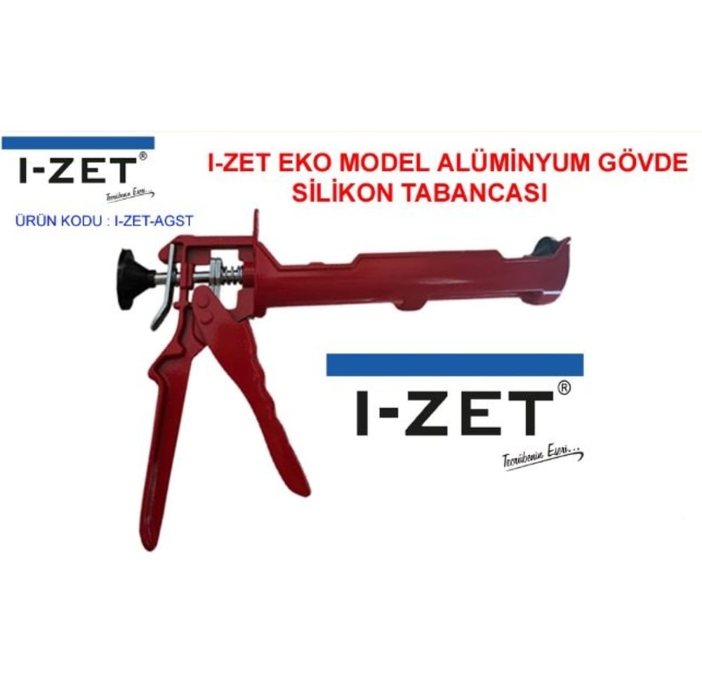 I-ZET Eko Alüminyum Gövde Silikon Tabancası - Profesyonel Mekanik Mastik ve Kartuş Sıkma Tabancası