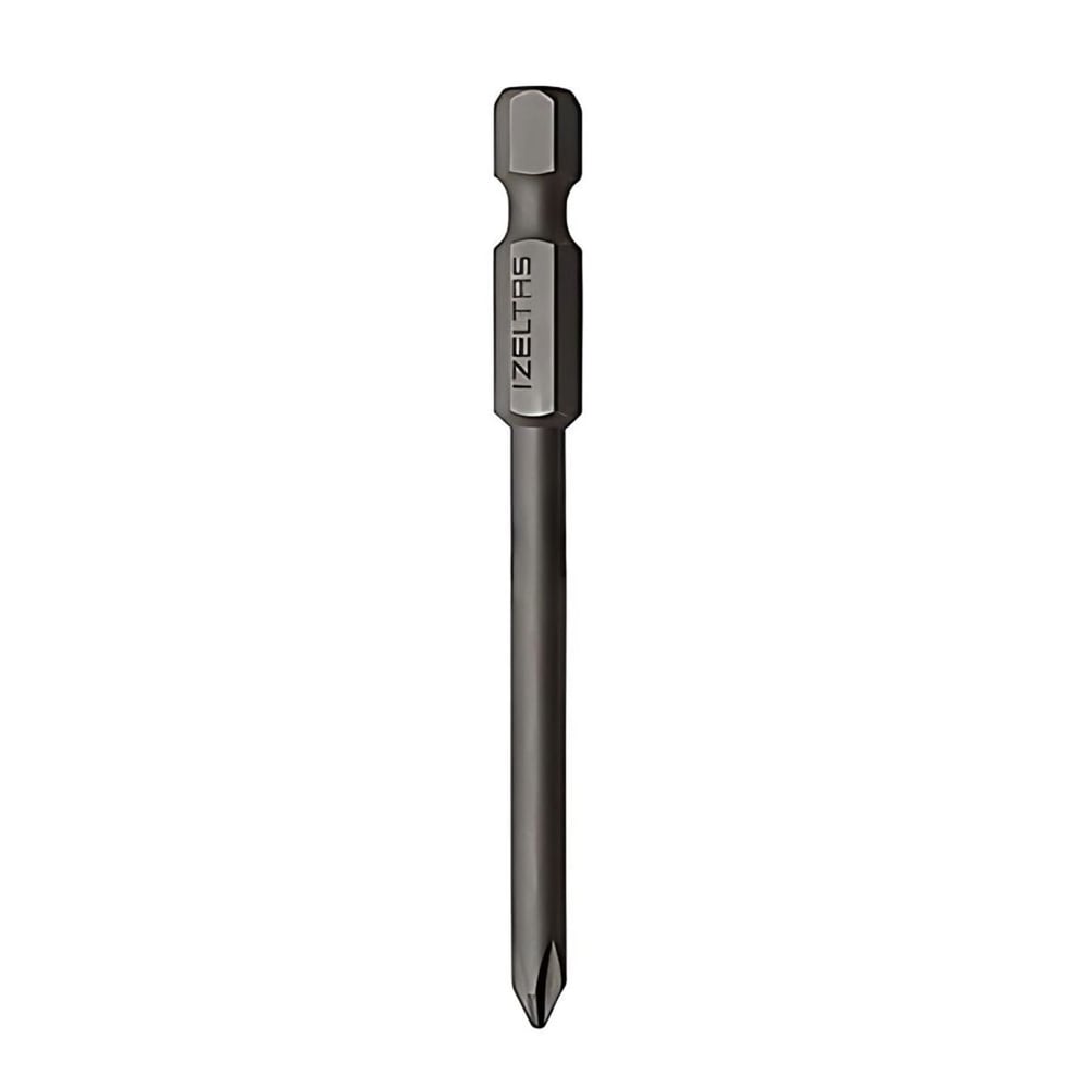 İZELTAŞ 4870210702 PH2x75 mm Yıldız Bits Uç – Profesyonel Uzun Vidalama Ucu