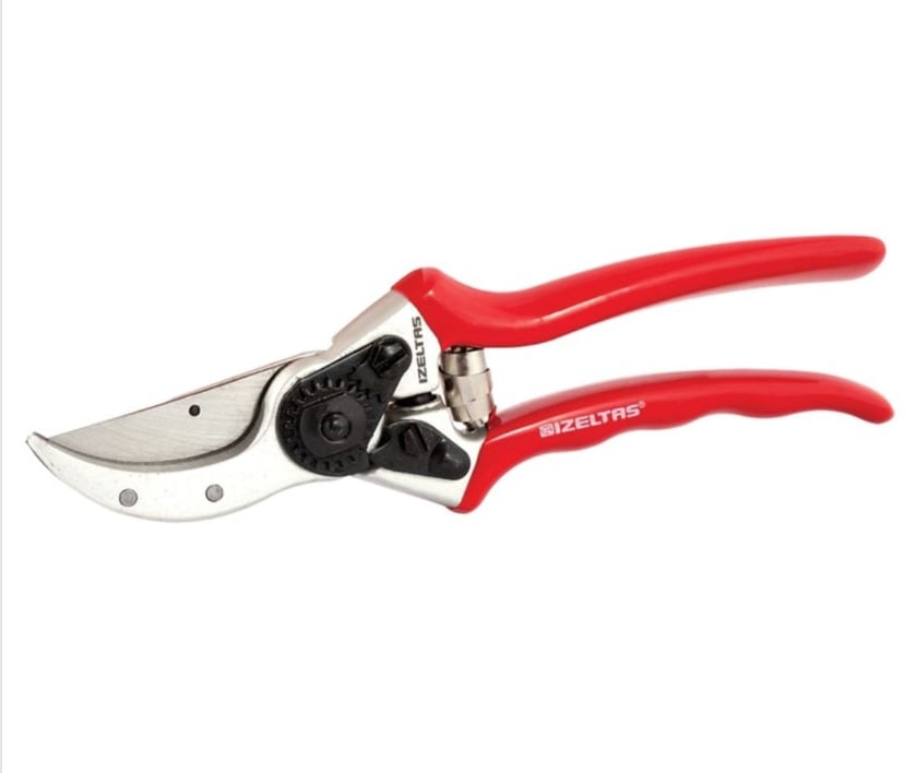 İZELTAŞ 6720270220 Bağ Bahçe Makası 220 mm - Profesyonel Dövme Çelik Standart Tip Budama Makası