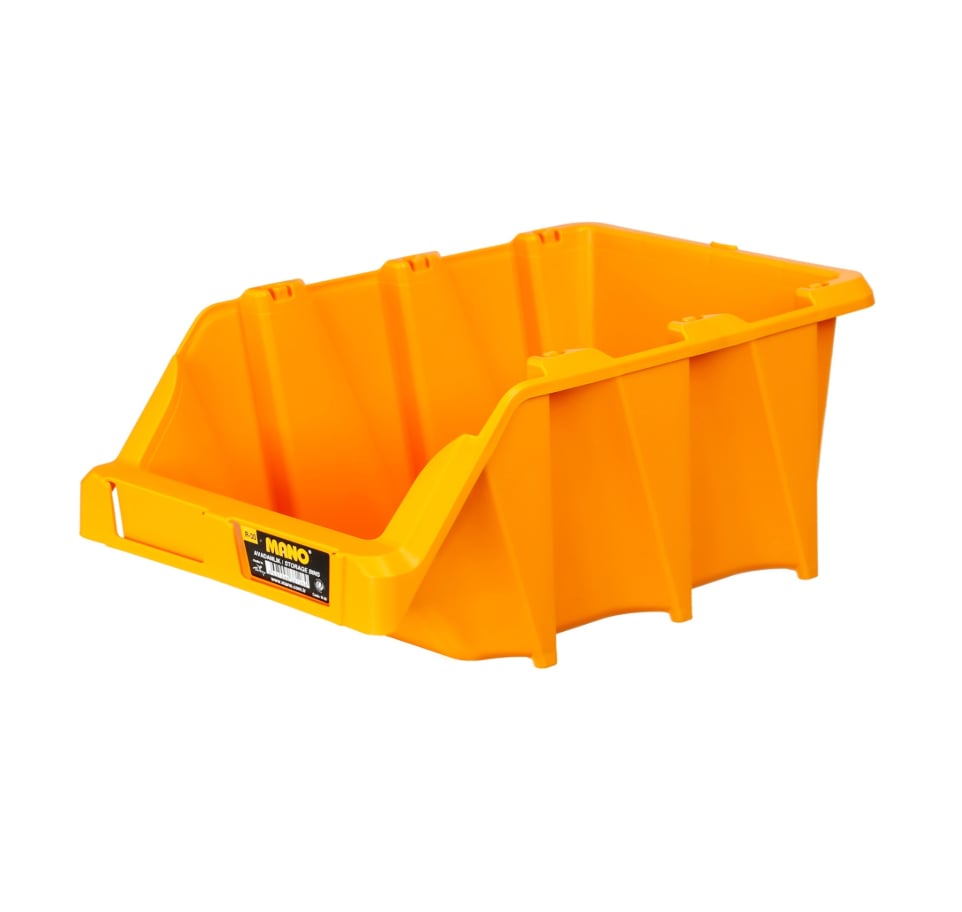 MANO R30 Sarı Avadanlık Kutu No:30 (217x360x155 MM) - Profesyonel Dev Boy Ağır Hizmet Tipi İstiflenebilir Plastik Depo Kutusu