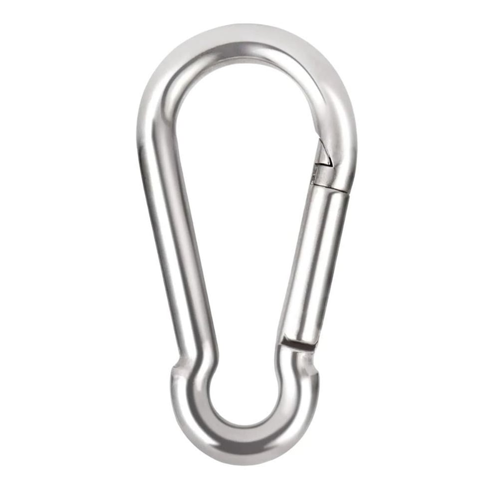 MASTER 535002 Yaylı Karabina Galvaniz 6 mm - Profesyonel Ağır Hizmet Tipi Çelik Bağlantı Elemanı, Yüksek Mukavemetli Şantiye İskele ve Halat Emniyet Kancası