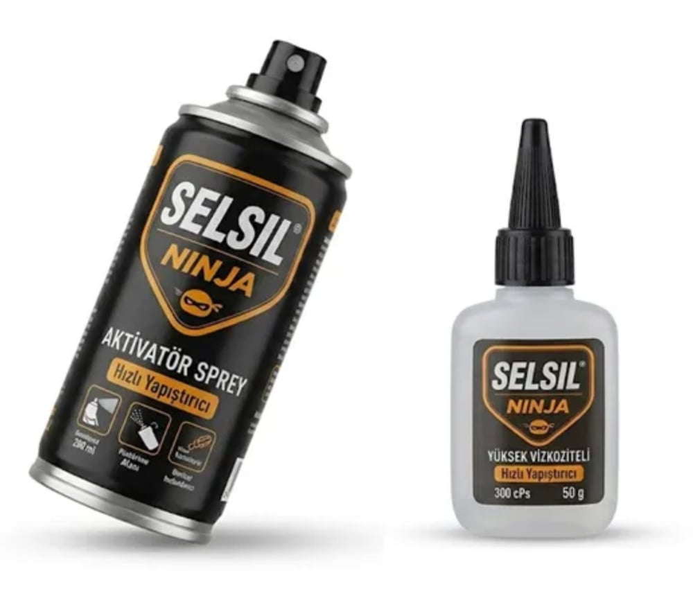 SELSIL NINJA MDF 200 ml + 50 g Aktivatörlü Süper Hızlı Yapıştırıcı